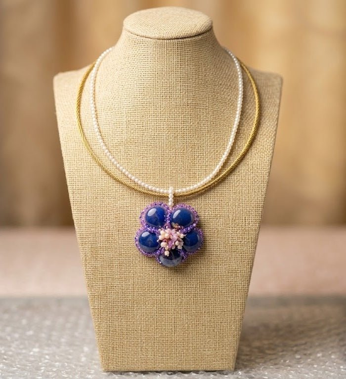 Collane Choker Artigianale Handmade | Metallo con Cristalli e Ceramica, Collarino e Collanina in Perle | Made in Italy - Handmade Made in Italy
