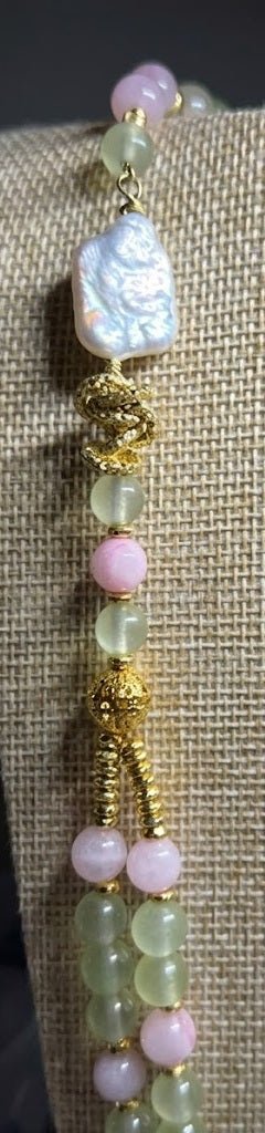 Collane Collana Artigianale Handmade | Perle Scaramazza, Occhio di Gatto, Quarzo Crepitante e Fluorite | Made in Italy - Handmade Made in Italy