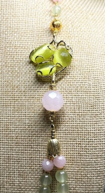 Collane Collana Artigianale Handmade | Perle Scaramazza, Occhio di Gatto, Quarzo Crepitante e Fluorite | Made in Italy - Handmade Made in Italy