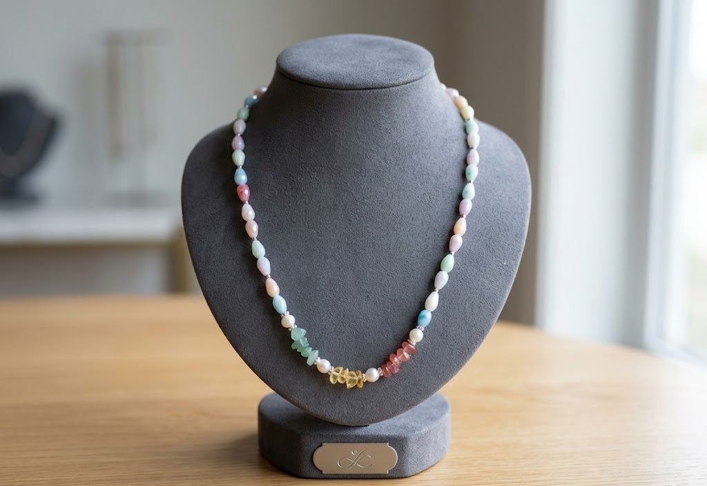 Collane Collana Artigianale Handmade | Quarzo Ciliegia, Citrino e Avventurina | Made in Italy - Handmade Made in Italy
