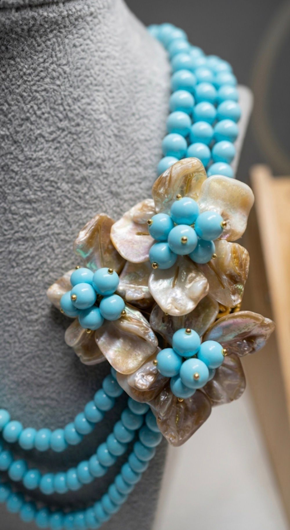 Collane Collana girocollo con pietre multifilo | Handmade Italia - Handmade Made in Italy