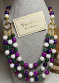Collane Collana Girocollo in Agata Tinta, Opale e Crisoprasio | Handmade Italia - Handmade Made in Italy