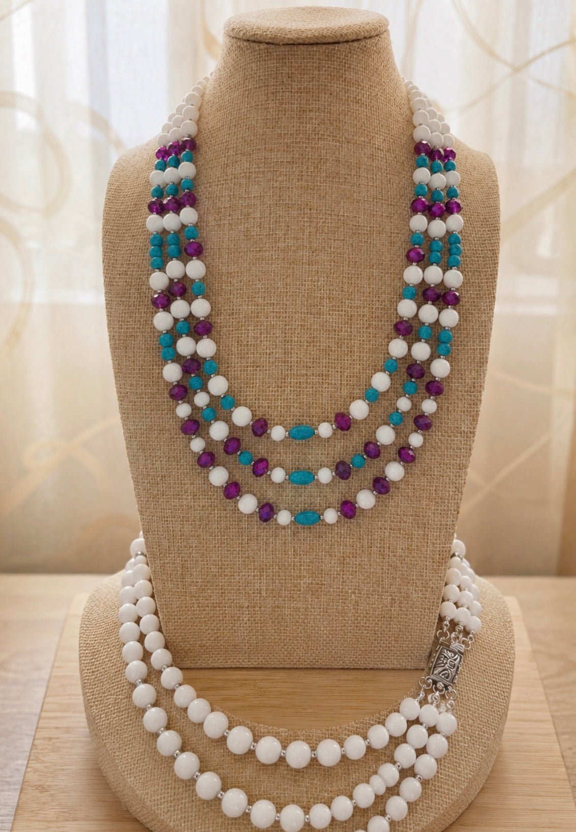 Collane Collana girocollo in turchinite, magnesite e cristalli | Handmade Italia - Handmade Made in Italy