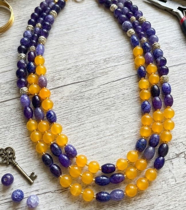 Collane Collana Girocollo Multifilo in Agata, Occhio di Gatto e Cristalli | Handmade Italia - Handmade Made in Italy