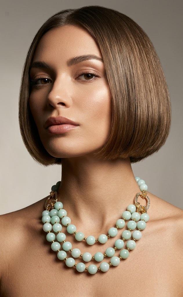 Collane Collana girocollo multifilo in pietra naturale | Handmade Italia - Handmade Made in Italy