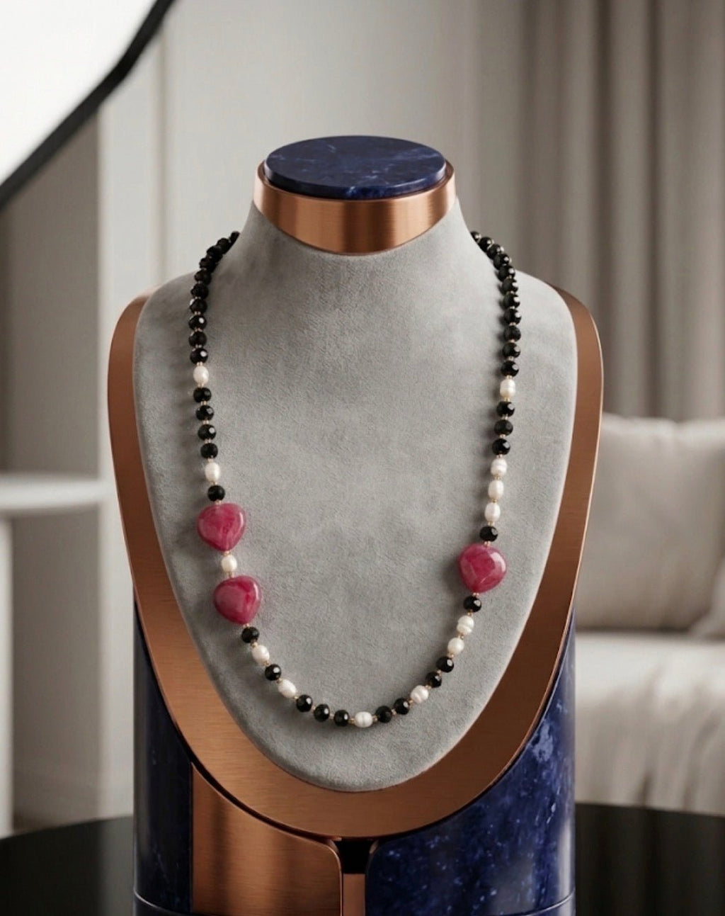 Collane Collana in pietre dure e perle naturali | Handmade Italia - Handmade Made in Italy
