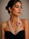 Collane Collana lunga in perle e fiore in conchiglie | Handmade Italia - Handmade Made in Italy